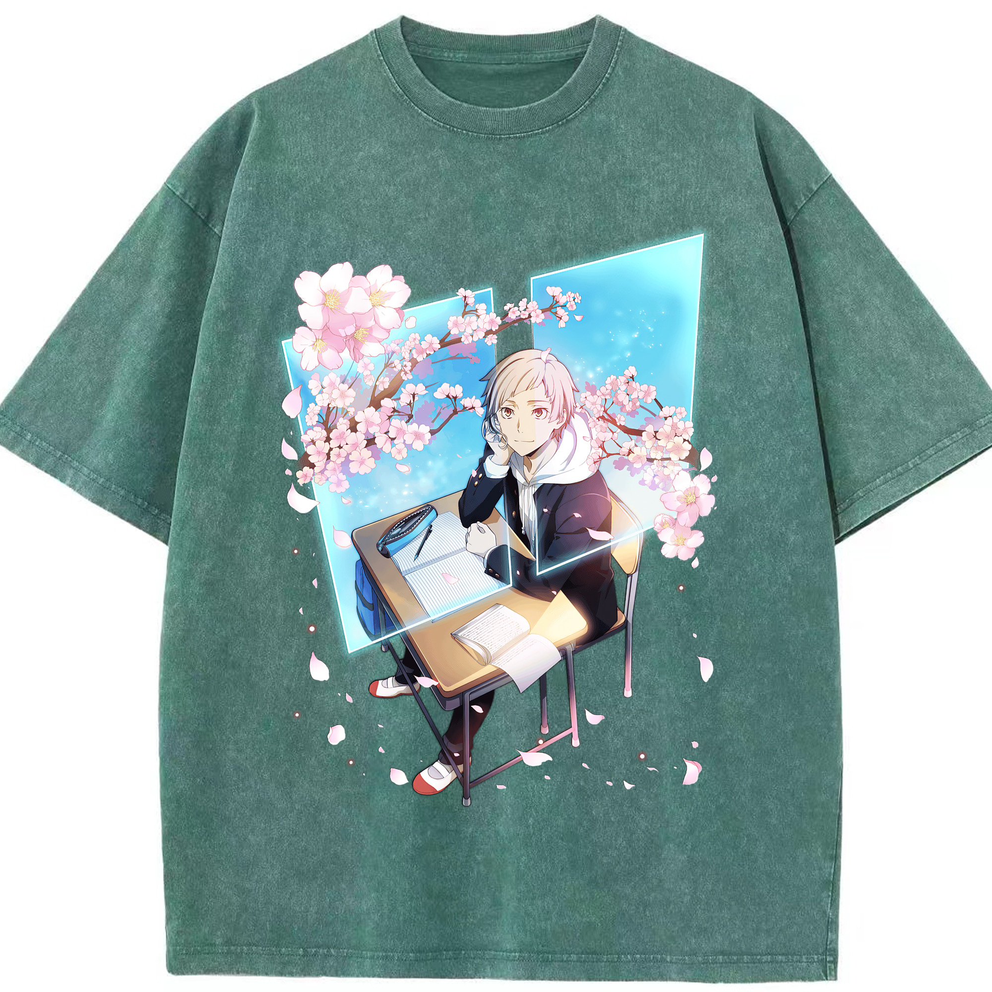 （画像用） 文豪ストレイドッグス Bungo Stray Dogs 綿100% ヴィンテージ風 半袖Tシャツ（フロントプリント）